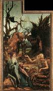 Matthias  Grunewald Sts Paul and Antony in the Desert oil painting artist